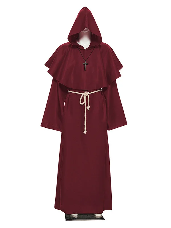 

Medieval Monk Wizard Priest Costume Halloween Ladies' Traditional Stage Clothing Chinese Manufacturer No Brand Registered