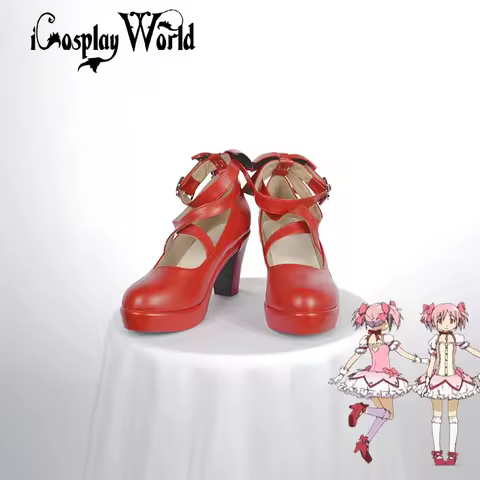 Puella Magi Madoka Magica Kaname Madoka Cosplay Boots Comic Anime Halloween Party Game Cosplay Shoes Prop