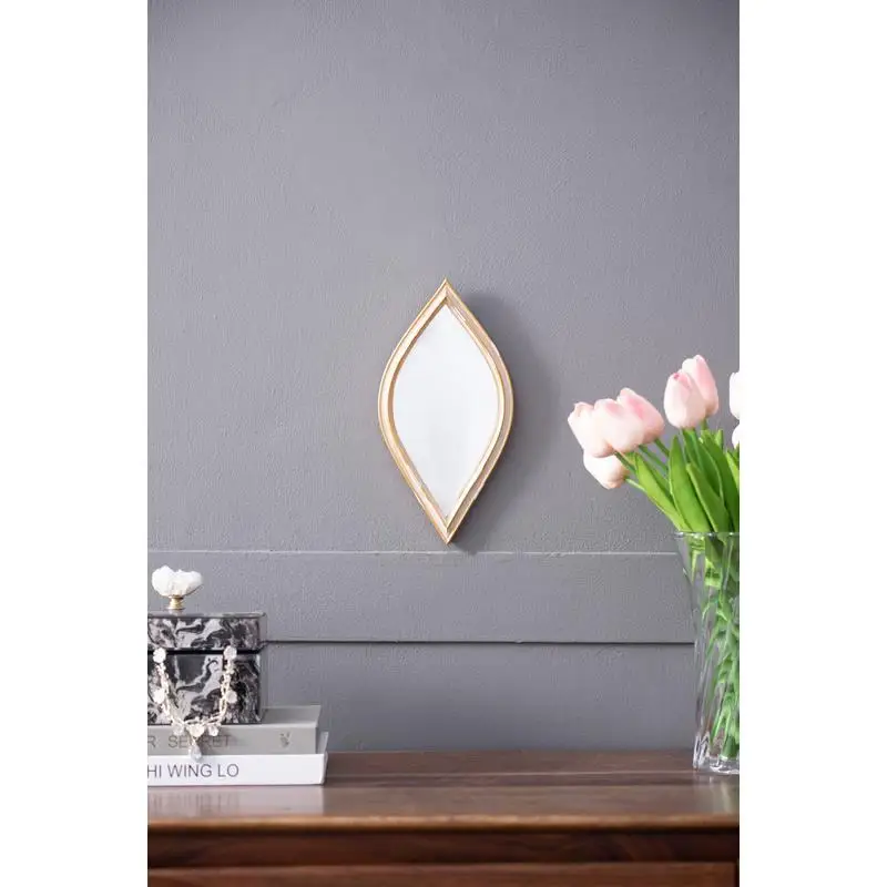 مجموعة من 2 مرايا حائط صغيرة مزخرفة، 4.5 × 9.5 بوصة، لهجة أنيقة لديكور المنزل #2