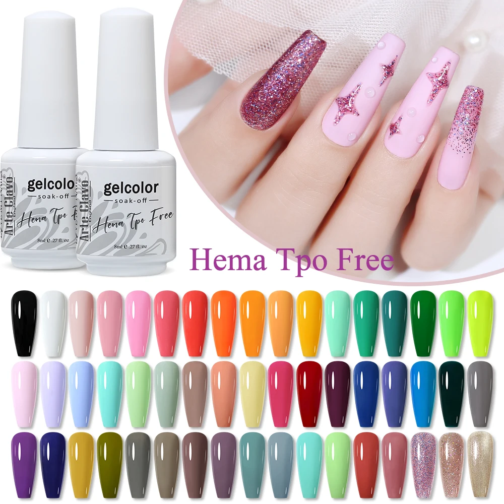 Arte Clavo HEMA-freier Nagel-Gel-Lack 8ml UV-Nagelkunst-Zubehör Lackgel für Maniküre DIY-Design Basis-Gel Top Coat Matt