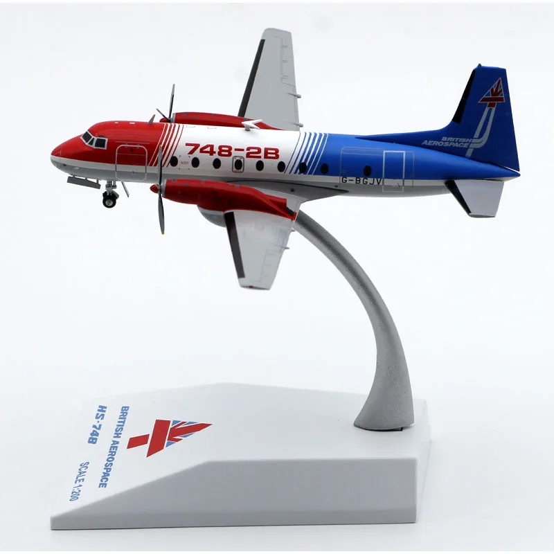 

LH2274 Alloy Collectible Plane Gift JC Wings 1:200 DLT "House Colour" BRITISH AEROSPACE HS 748 Diecast Aircraft Model G-BGJV