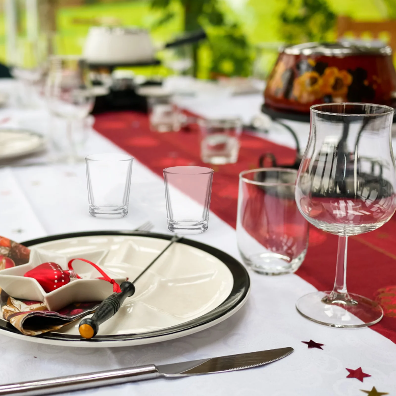 

12Pcs Mini Goblet Shot Glasses High Transparency Smooth Touch for Holy Communion Baptism Party Family Gathering Travel Camping