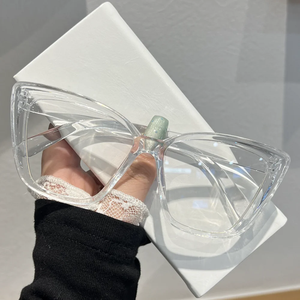 Large Frame Glasses Ultra-Light Plain Glasses Eye Glasses Transparent For Reading Visual Health Screen Time