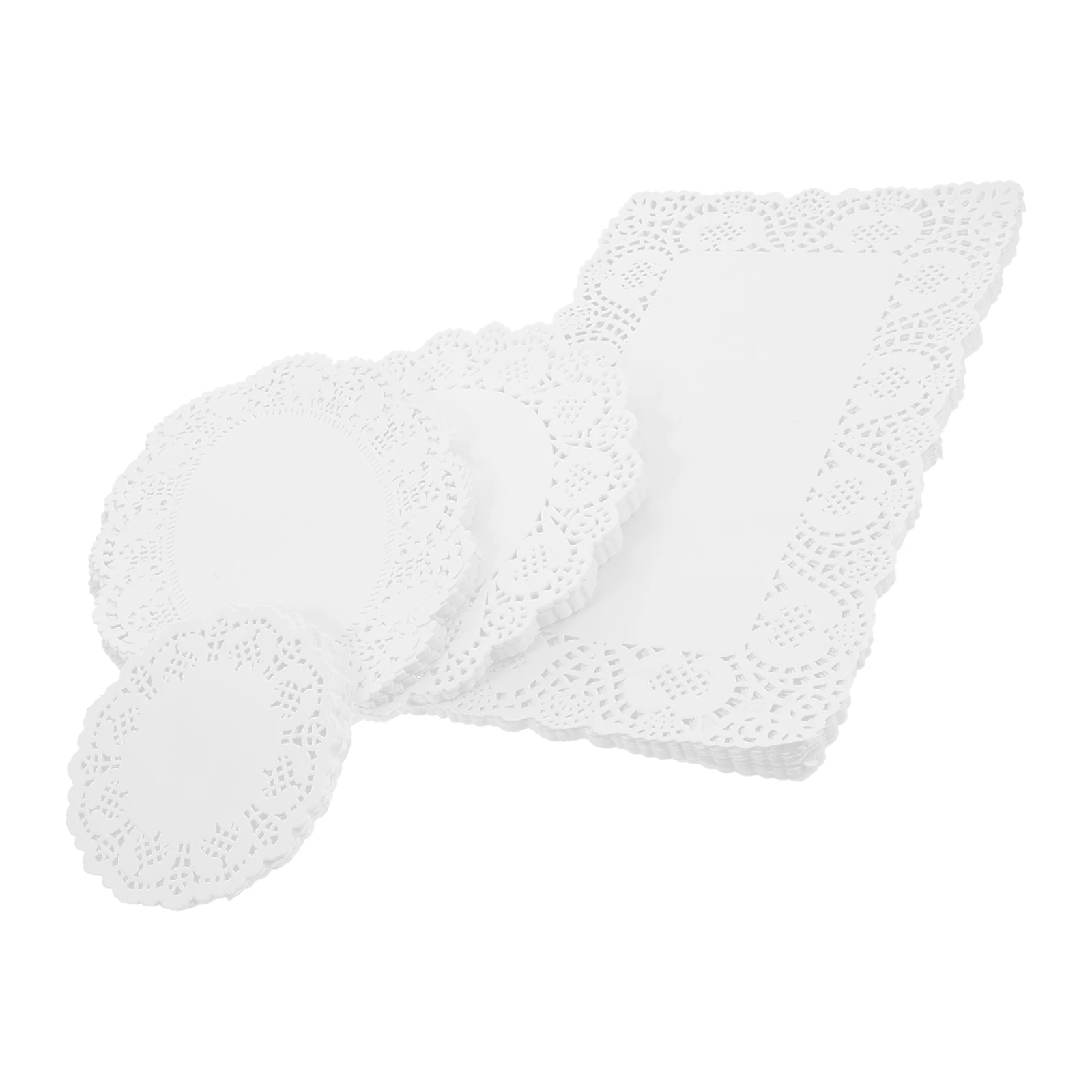 

400 Pcs Paper Doily Round Lace Oil Absorbent Food Grade Household Cake Pad Cake Doilies Placemats White Kitchen Barware
