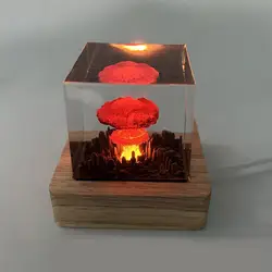 Nuclear Explosions Bomb Mushroom Cloud Lamp USB Flameless Lamp Resin Night Light Christmas Gifts Table Lamp Home Decoration