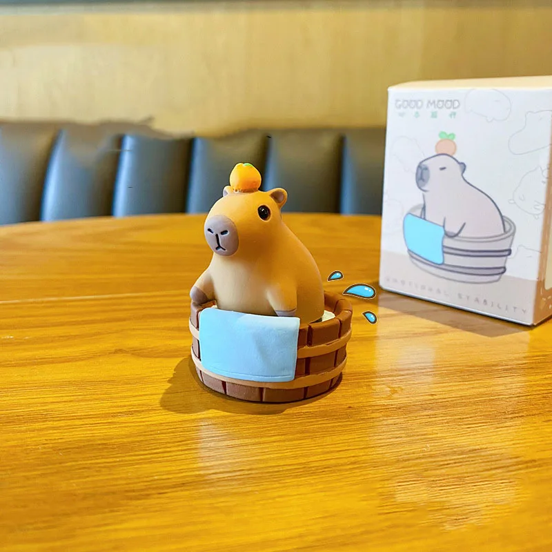 Capibara Model Figuur Capibara Hars Ornamenten voor Vrouwen Creatieve Trend Autodecoraties Tafelmeubilair Desktop Decoraties