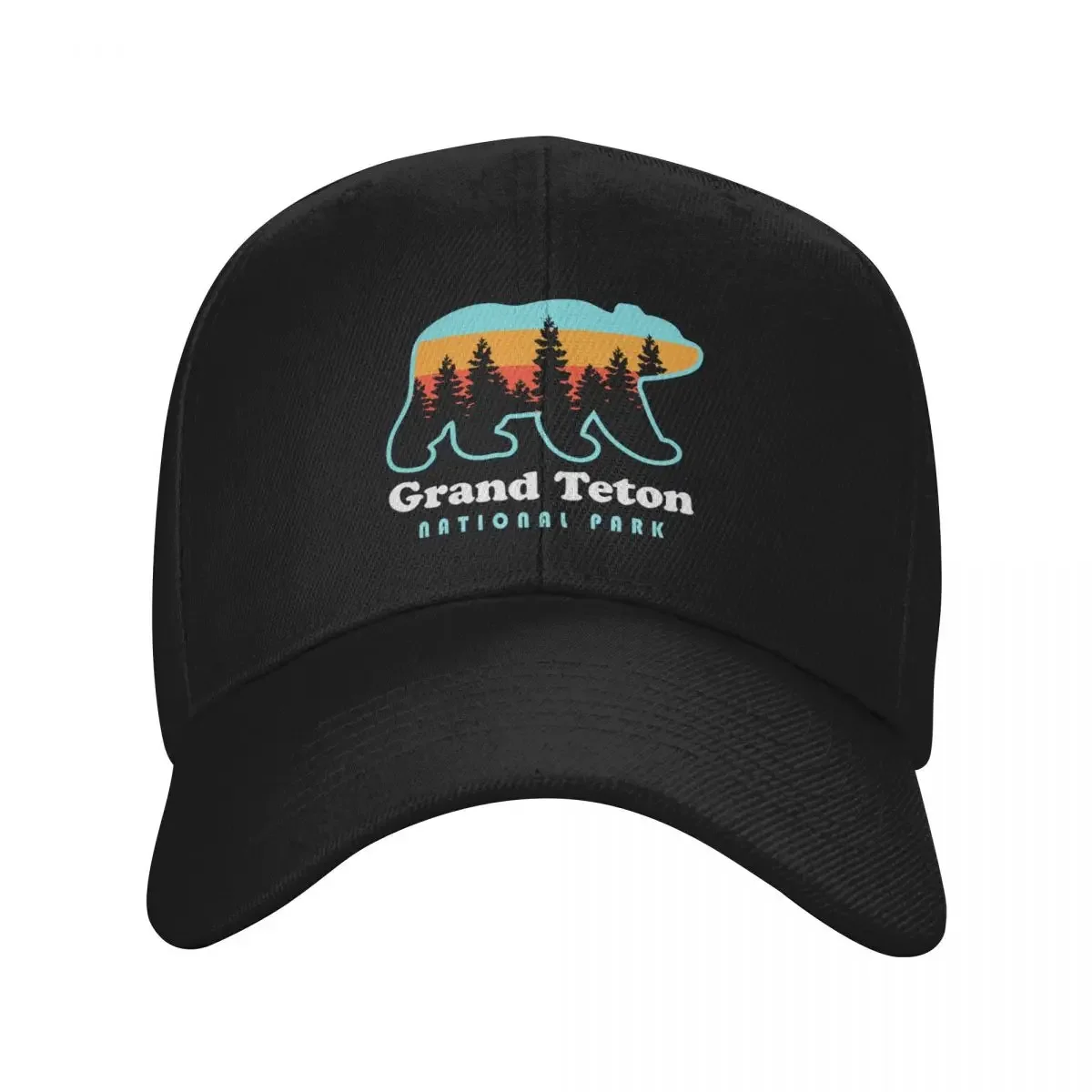 

Grand Teton National Park Teton Mountains Bear Vintage Sunset Baseball Cap Anime New Hat Women's Hats For The Sun Men's