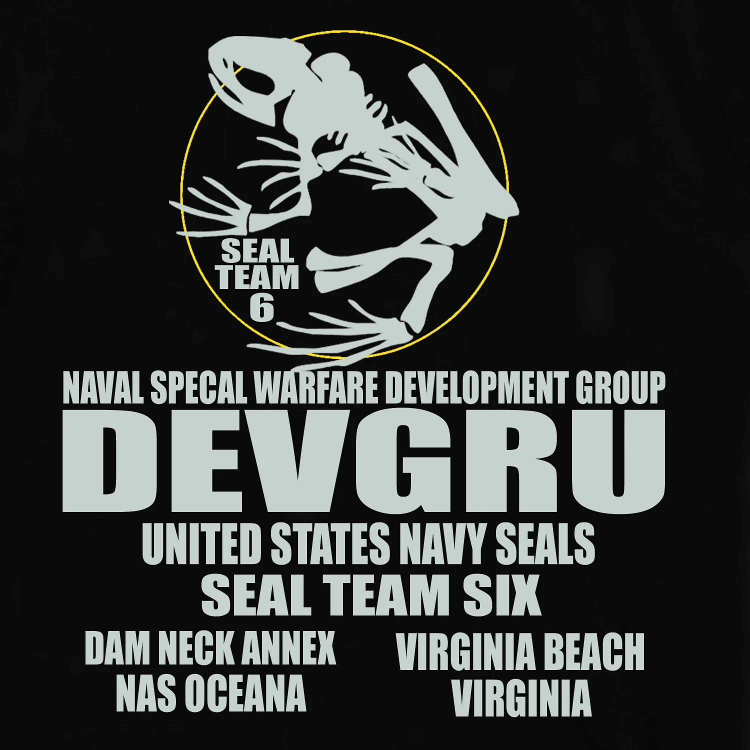 Naval SEALs DEVGRU Seal Team 6 Six Frog Skeleton T-Shirt 100% Cotton O-Neck Summer Short Sleeve Casual Mens T-shirt Size