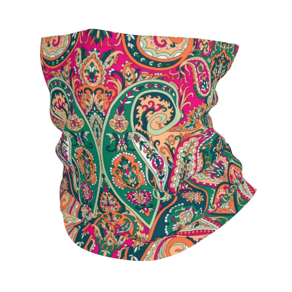 Swirling Paisley Design Thin Wrap Scarf Bandana Neck Gaiter Face Cover Headband