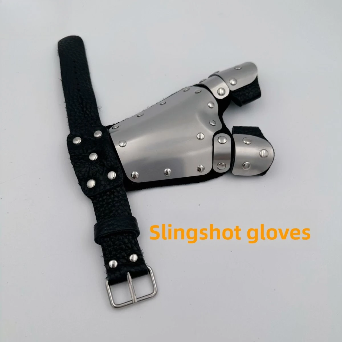 Professional Heavy Duty Stainless Steel Slingshot Fishing Hunting Hand Guard Protective Leather Grip Pulley System Outdoor Tool