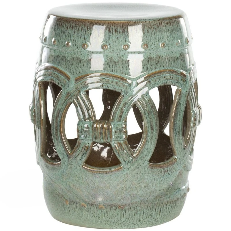 Color solid color drum cool high temperature ceramic dressing stool shoe changing ornament crafts