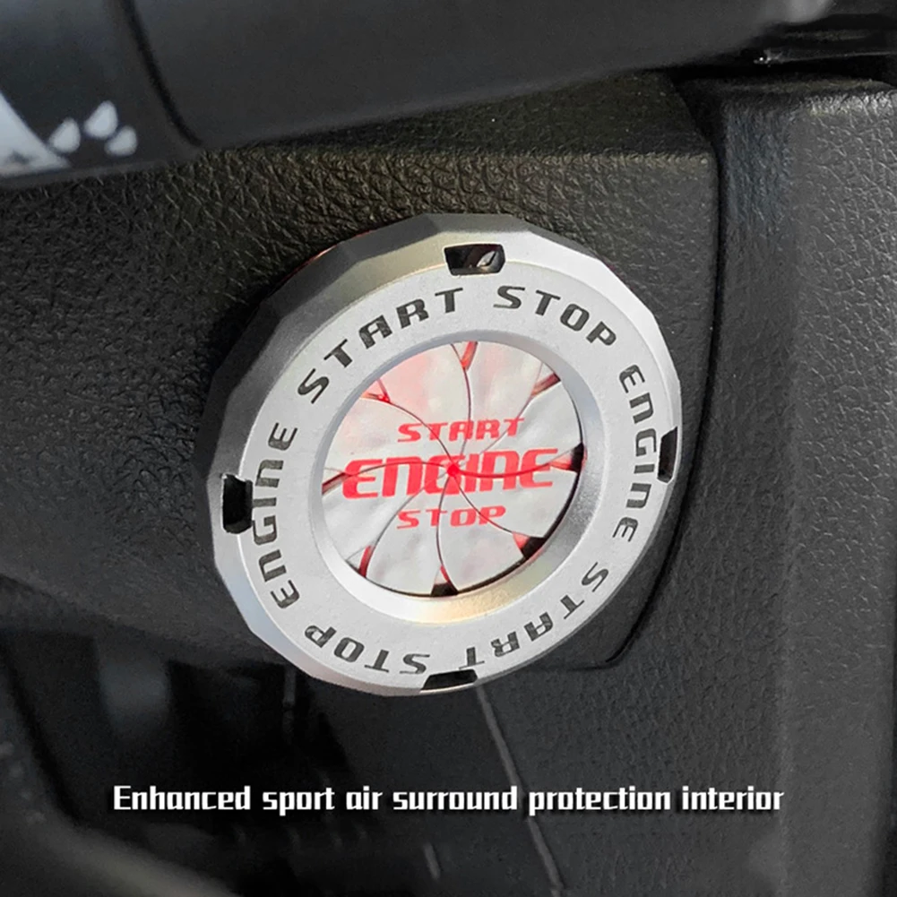 Car Button Ignition Switch Rotating Protective Cover Decoration ABS Button Protective Cover