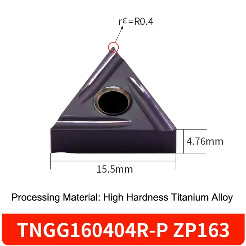 GULING 10PCS TNGG160401 02 04/R L-P Lathe Triangular Precision Carbide Turning Inserts