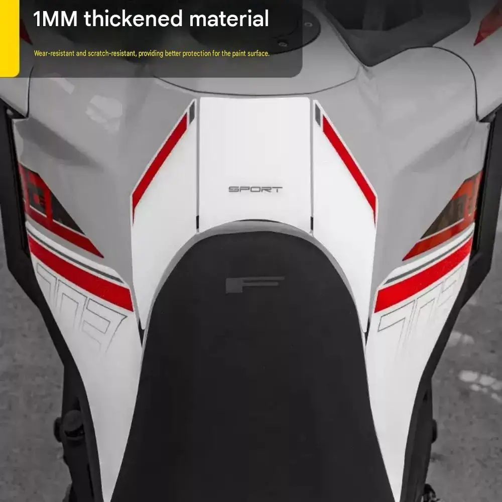 Anti-slip fuel tank sticker, fishbone sticker, anti-wear sticker, modification accessory for 2024-2026 Zontes 703F models.