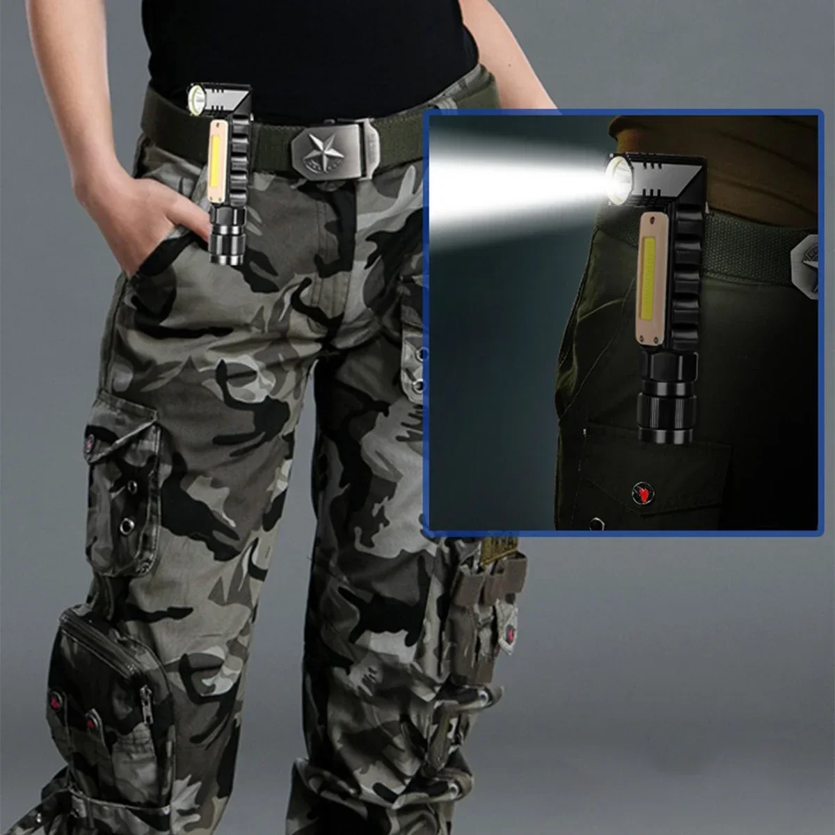 LED Flashlights High Strong Power Tactical Emergency Spotlights Built-in Battery Telescopic Zoom USB Rechargeable Camping Torch