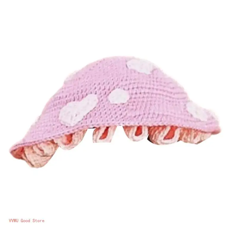 Fun Mushroom Crocheted Hat for Halloween Party Hat Photography Props