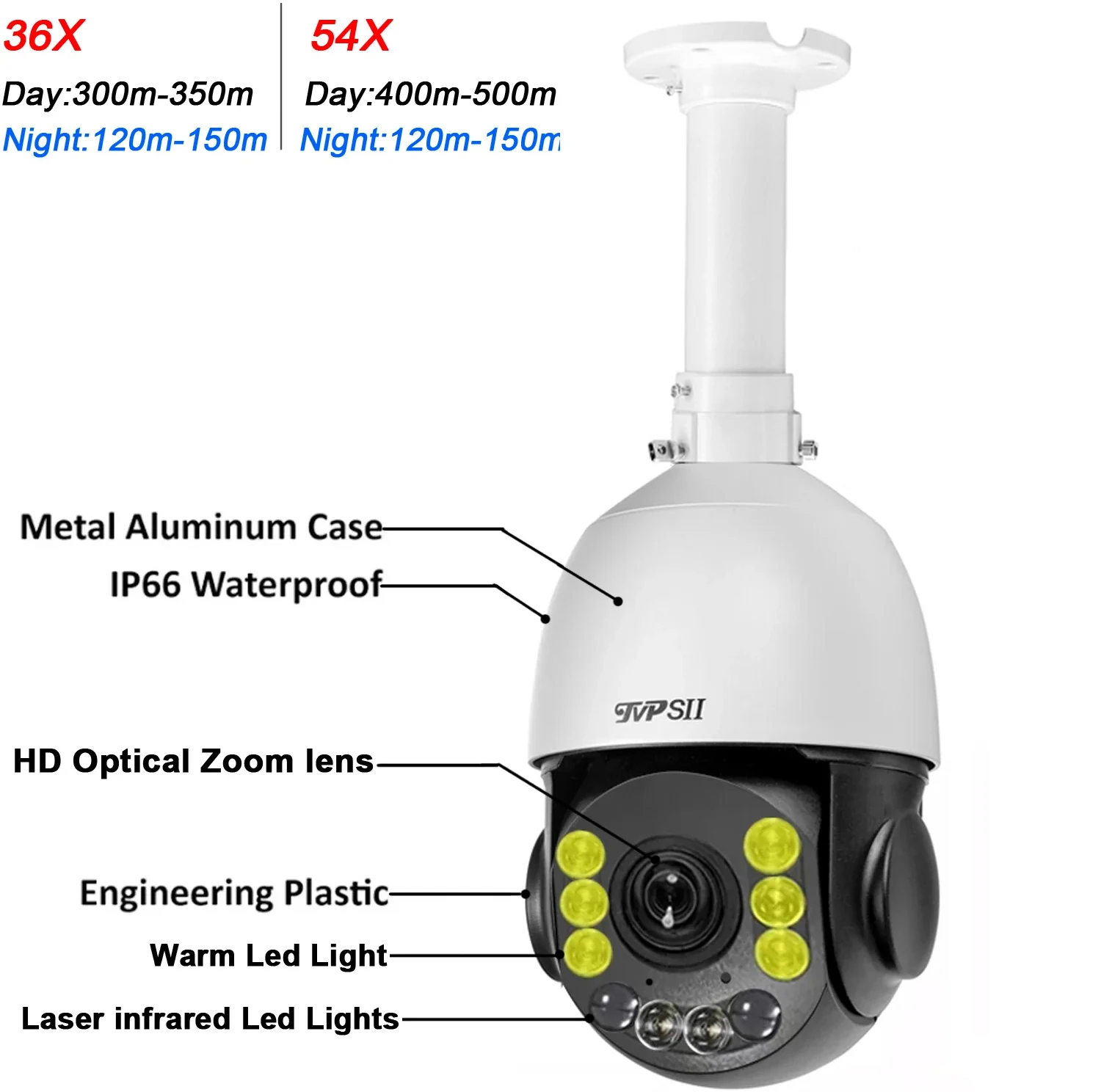 Imagem -03 - Câmera Ptz de Rastreamento Automático Colorida 8mp 4k Imx415 H.265 Mais Zoom Óptico 90x Rotação de 360 ° Áudio Exterior Onvif Velocidade Dome Poe