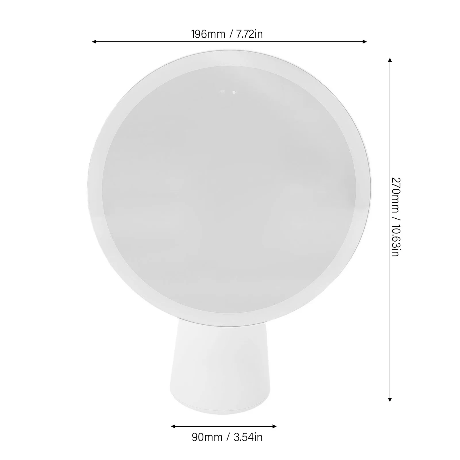 LED 메이크업 거울 7.6인치 30개 LED 3단계 조광 90도 회전 가능 USB 충전식 조명 거울 가정용