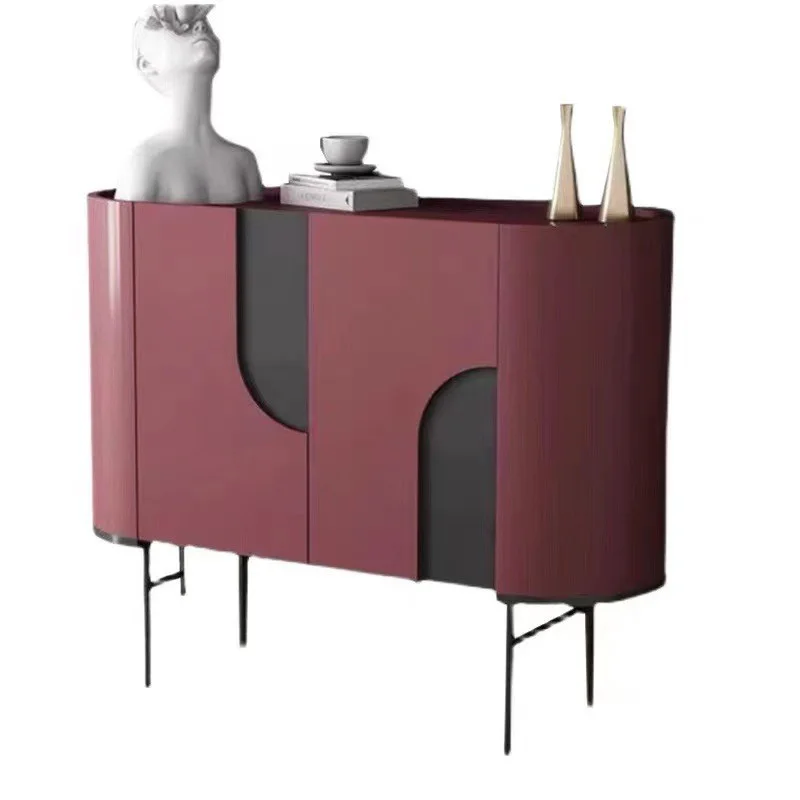 

cabinet Modern simple paint dining side cabinet Household drawer type locker Living room side cabinet against the wall