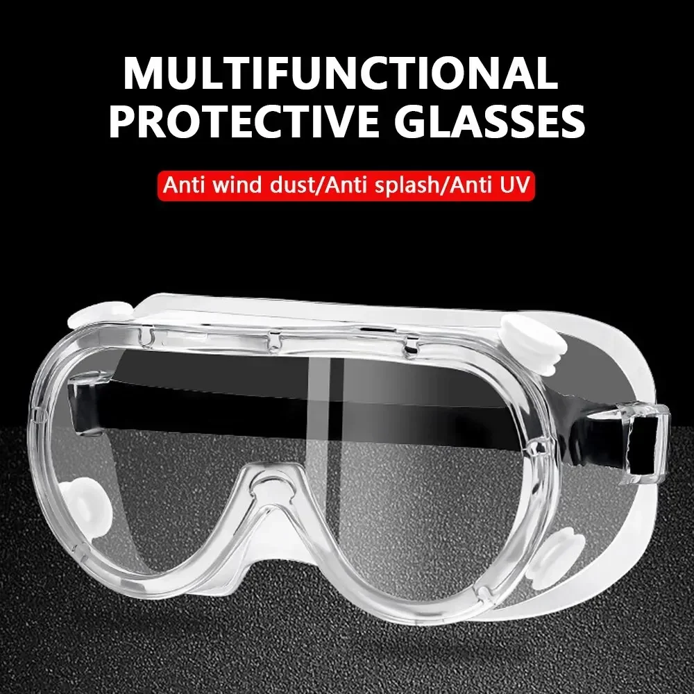 Protective Clear Safety Goggles Glasses Dust-proof Men Women Eye Off-road Cycling Safety Eyes Protect Anti Dust Moto Eyeglasses