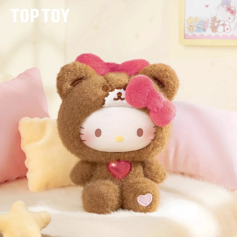 TOPTOY كيتي تيدي منامة سلسلة الفينيل أفخم صندوق أعمى لطيف دمية حلية الحب قلادة ظهره ديكو عيد الحب هدية غامضة