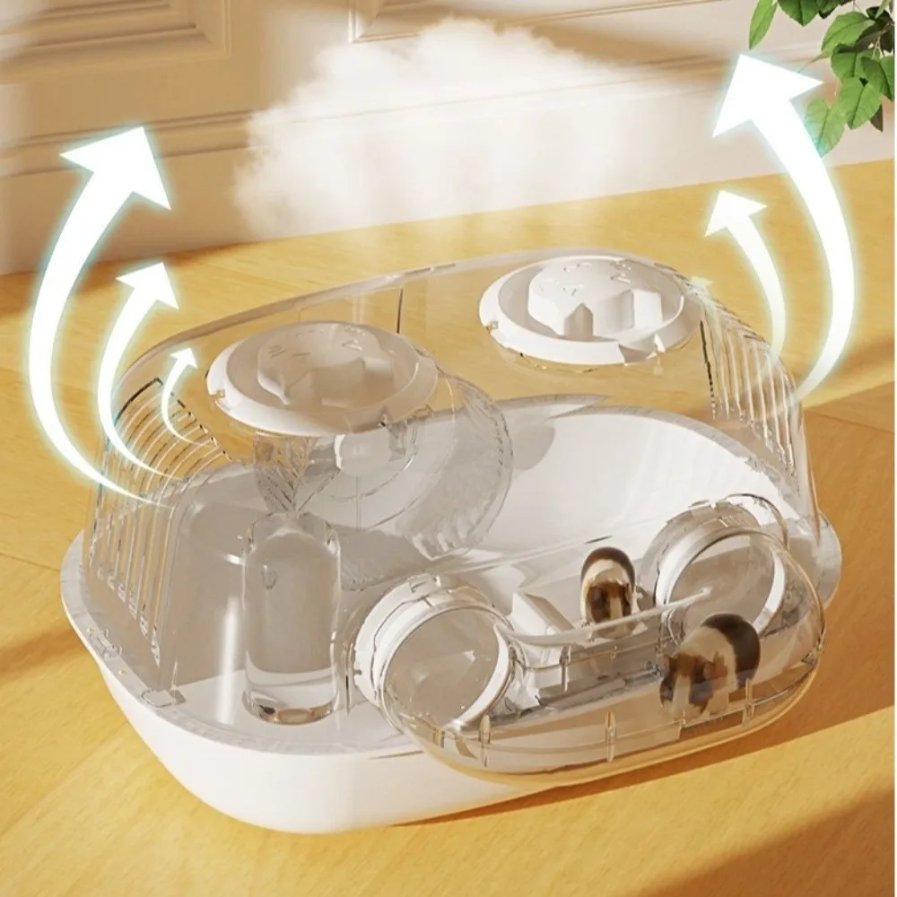 

Large Capacity Hamster Cage Detachable 2-Layer Platform Hamster Villa Ventilation Transparent Hamster Feeding Box Playing