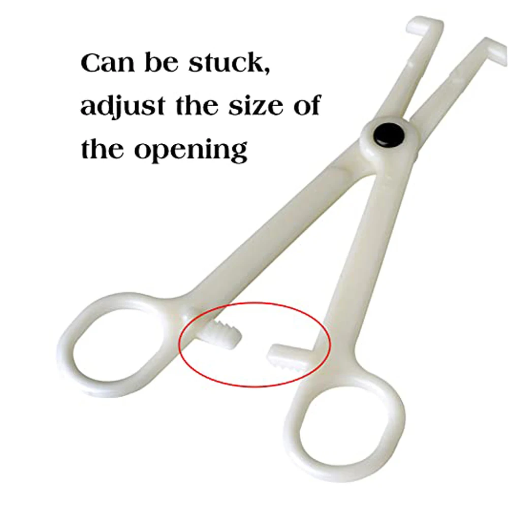 WKOUD 1PC Profession Acrylic Disposable Body Piercing Plier Plastic Clamp Body Ear Lip Navel Nose Tongue Eyebrow Forcep Tool