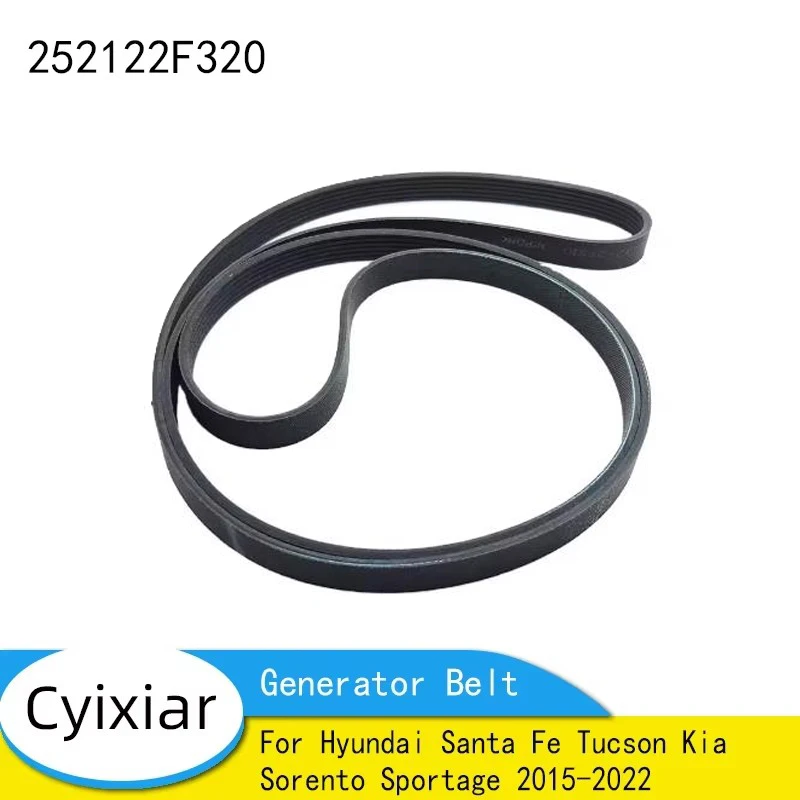

252122F320 New Generator Belt For Hyundai Santa Fe Tucson Kia Sorento Sportage 2015-2022 25212-2F320