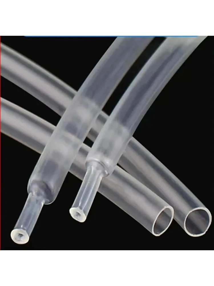 1M/Stück Transparenter 3:1 Schrumpfschlauch mit Doppelwand-Kleberohr, Durchmesser 1,6/2,4/3,2/4,8/6,4/7,9/9,5/12,7/15,4/19,1/25,4/30/39/50
