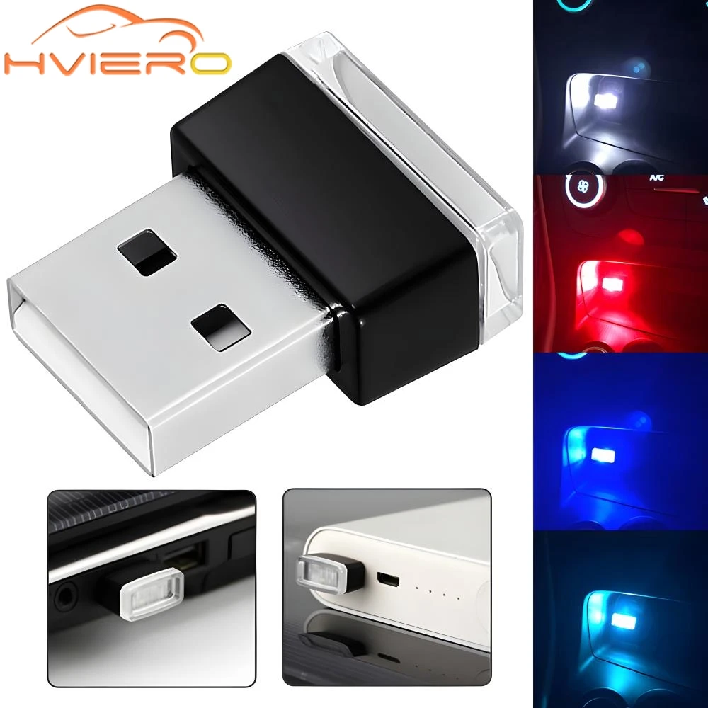 

1PCS Tragbare Mini Usb Light Modeling Led Car Ambient Lamp Neon Interior Atmosphere Lantern Auto Accessories 4Kinds Lamps Colors