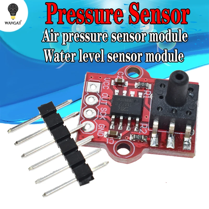 AEAK 3.3V-5V Digital Barometric Pressure Sensor Module Liquid Water Level Controller Board 0-40KPa for Arduino DIY