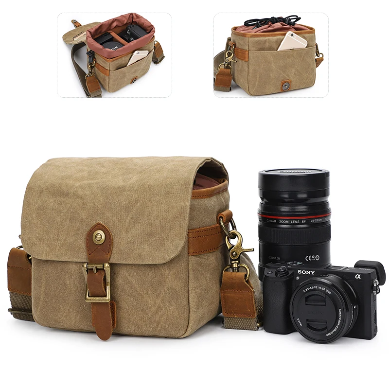 2 Ways Camera Sling Bag Small Travel Photography Shoulder Bag Waist Pack For Canon Sony DSLR SLR Camera