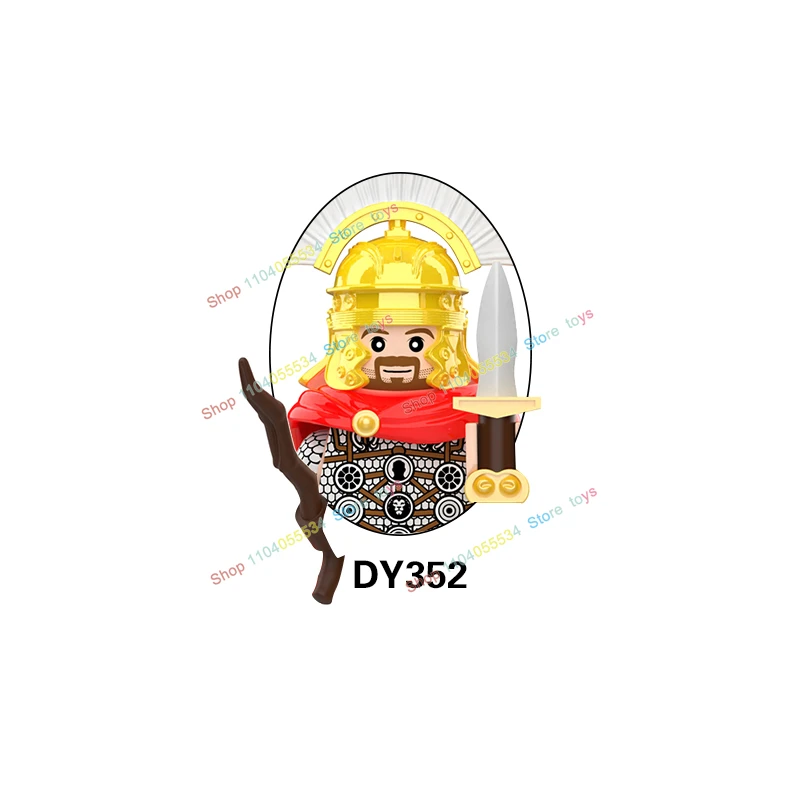 Medieval Time Knight Warrior Roman Soldier Infantry Helmet Figures MOC Building Blocks Accessories Toys For Kid Gift DY351-DY362