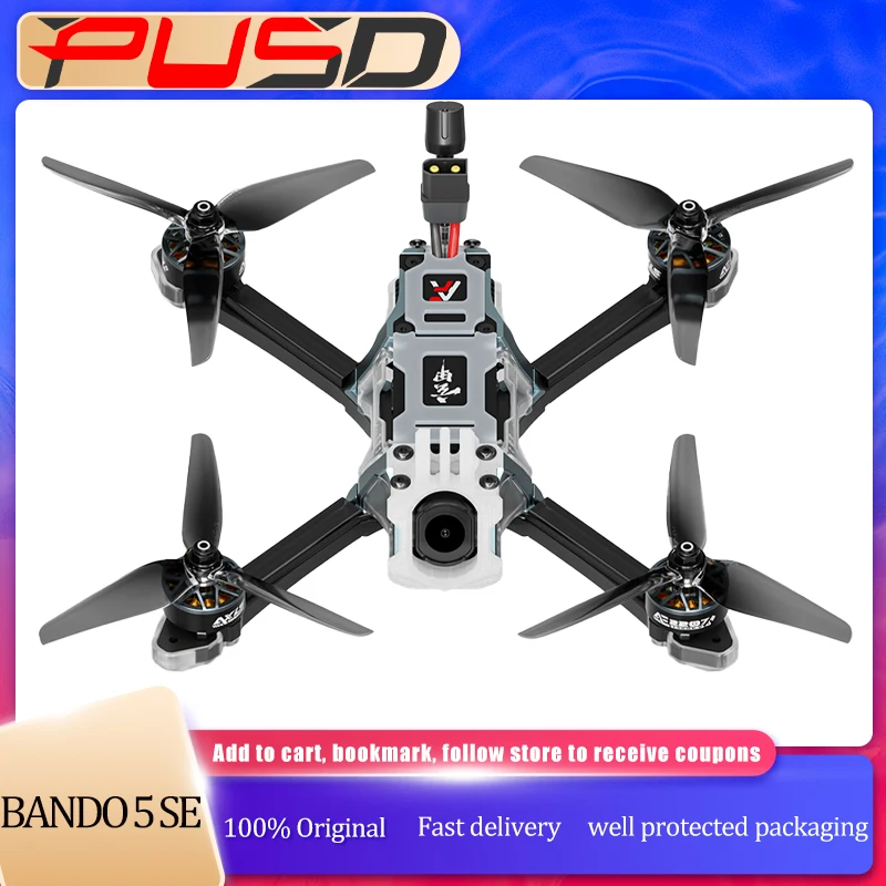Axisflying Bando 5 Inch FPV Racing Drone Sturdy Frame 2207.5 1960KV Motor GPS Positioning Single Gyro RC Freestyle Quadcopter