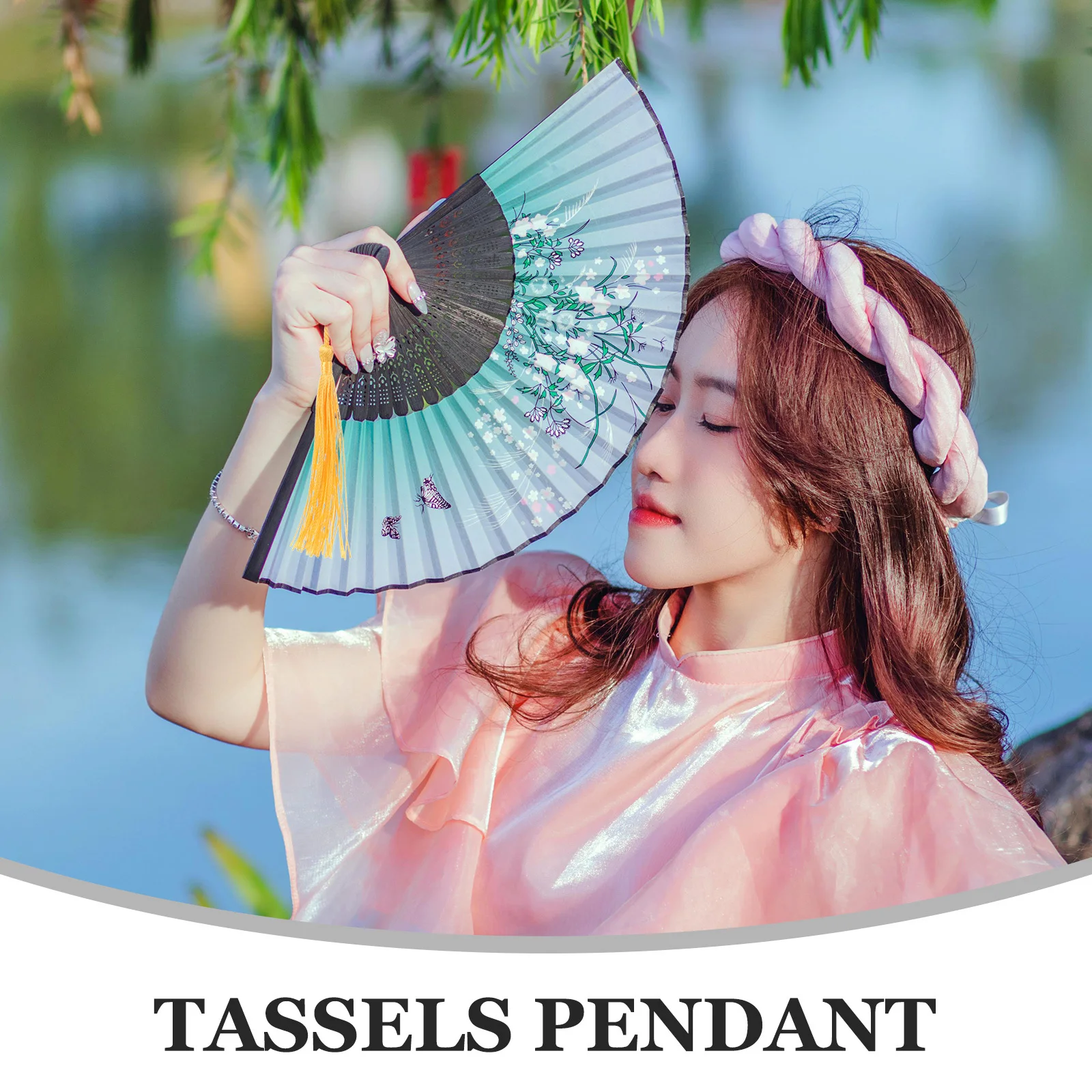 

100Pcs Tassel Pendant Creative Hanging Decor DIY Jewelry Craft Making Fan Bookmark Cellphone Tassels Golden Tassel Pendant