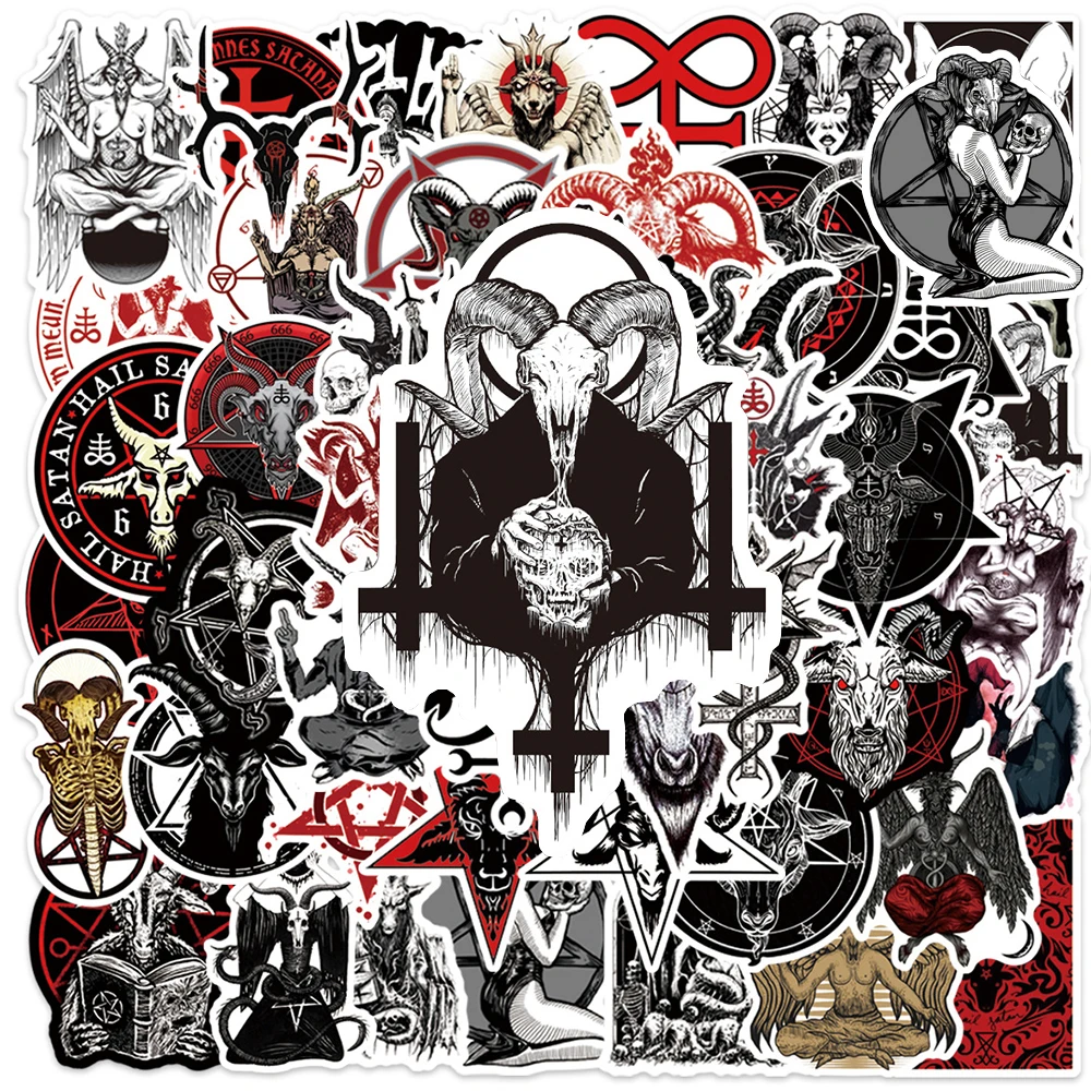 10/30/50PCS Horror Devil Satan Gothic Stickers Decals Decoration Suitcase Scrapbooking Phone Laptop Stationery Cool Kid Sticker