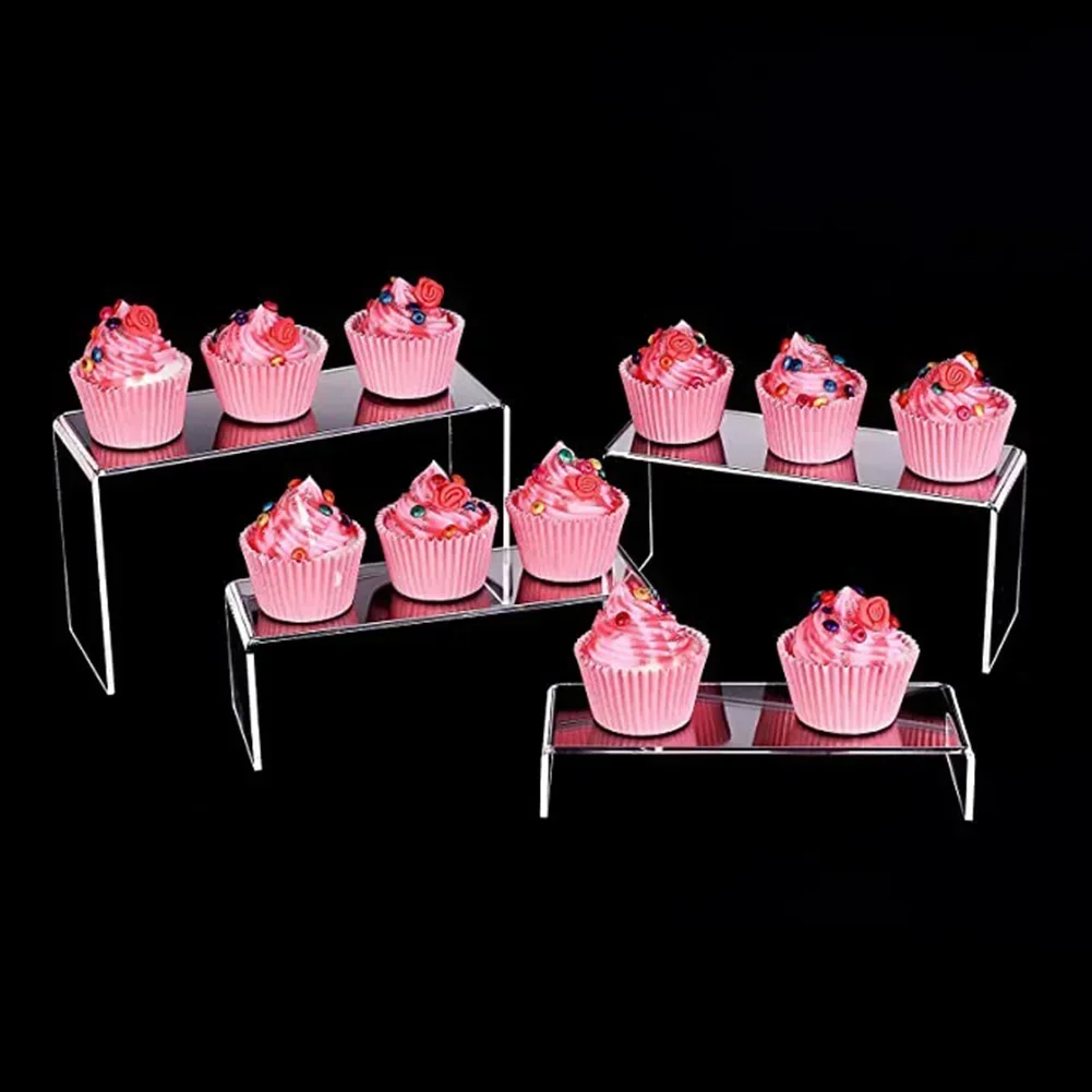 5Pcs/Set Acrylic Display Stand Cupcake Desserts Holder Jewels Display Perfume Holder Storage Rack Shelf Holder