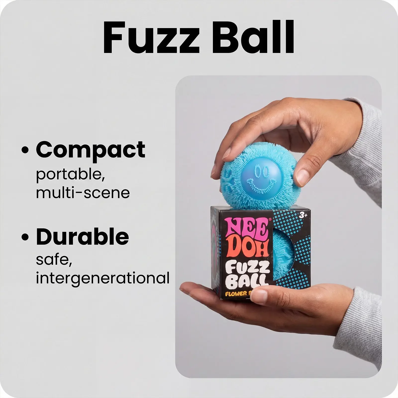 2026 New Soft Fluffy Nee Doh Fuzz Ball, Desktop Stress Relief Ornament Toy, Fun Squeeze Gift for Stressed People view 4