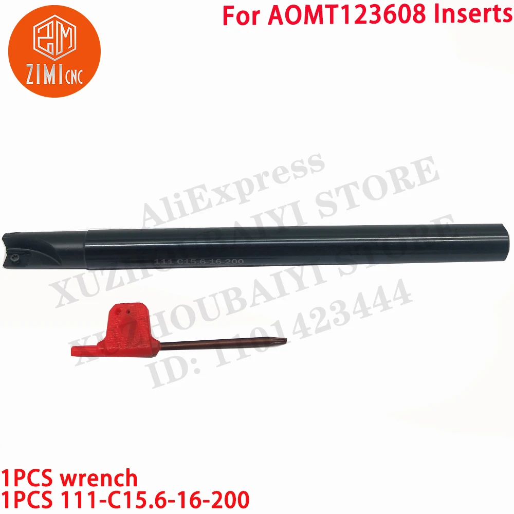 Peça 111-c15.616200 Suporte para Fresa Ferramentas de Torneamento para Inserções Aomt123608 111-c15.6-16-200 Ferramentas Cnc Ferramentas de Corte 1