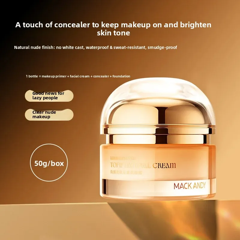 

Тональный крем-праймер с естественным покрытием Легко смешивается Легкая основа под макияж без тортов для сухой кожи