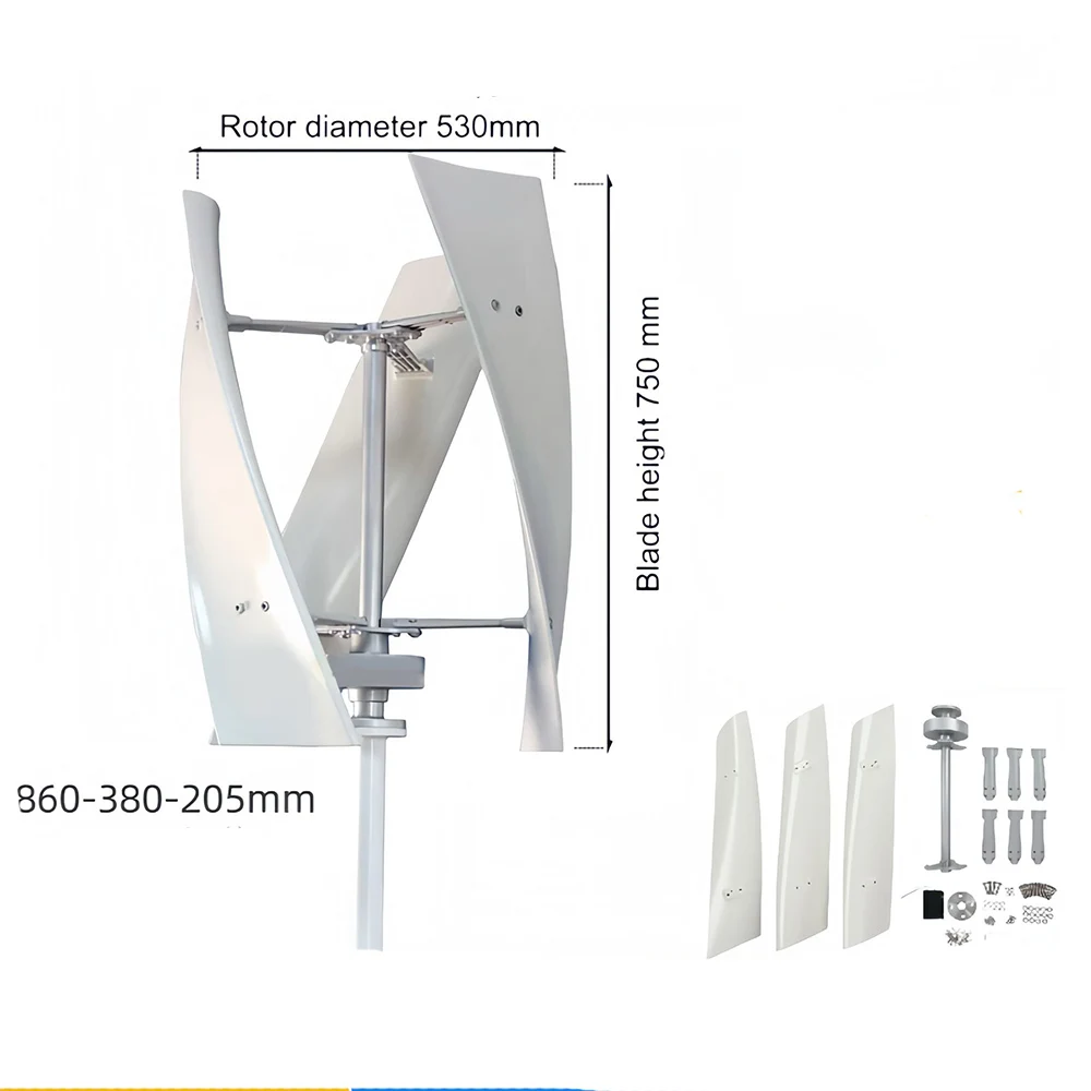 توربينات الرياح ذات المحور العمودي 10KW 48V 24V 220V مولد الرياح VAWT المنزل طاحونة هوائية صغيرة طاقة مجانية مع وحدة تحكم شحن هجينة