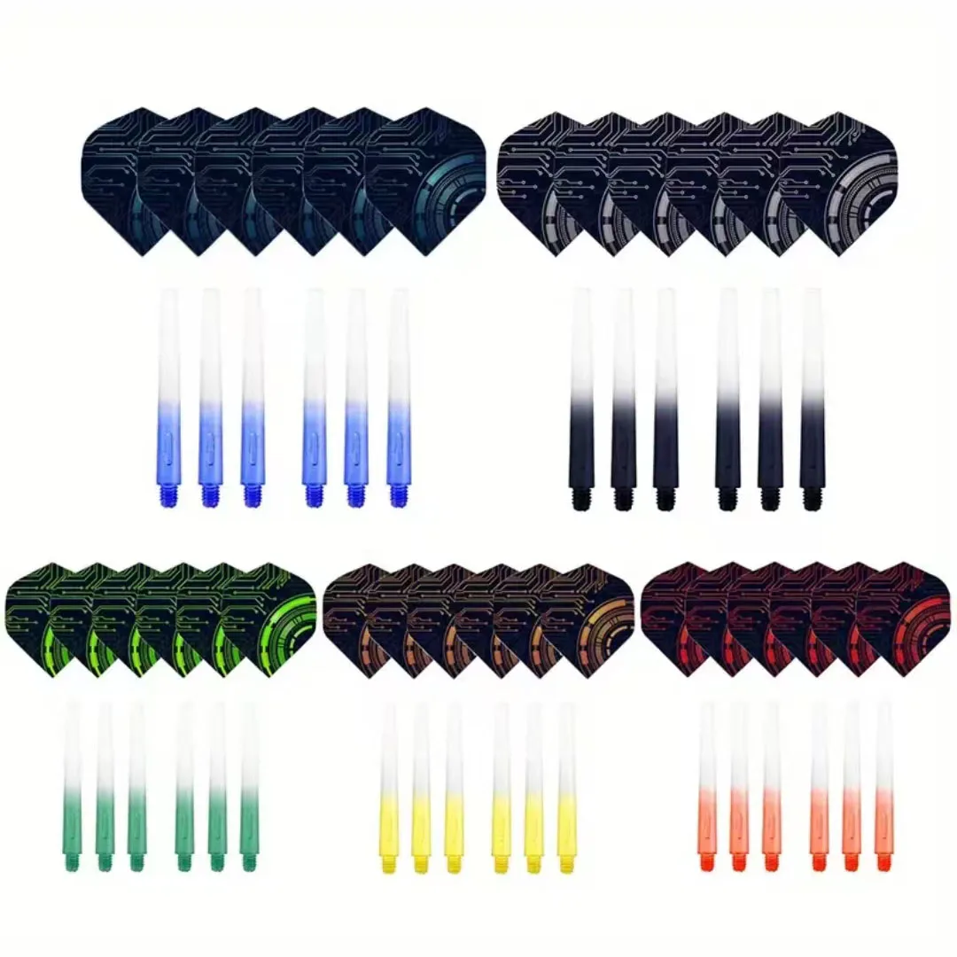 6pcs 45mm Premium Gradient Dart Aircraft Set Durable ABS/PET Material Suitable for Christmas New Year Celebrations