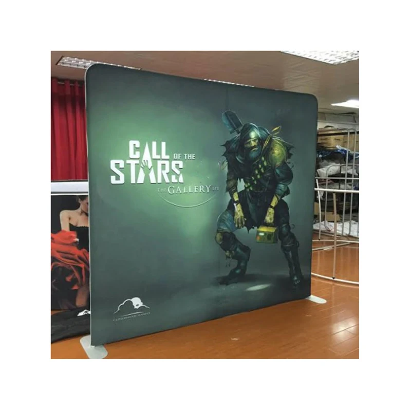 Outdoor trade show event advertising promotion tension fabric stand backdrop banner display