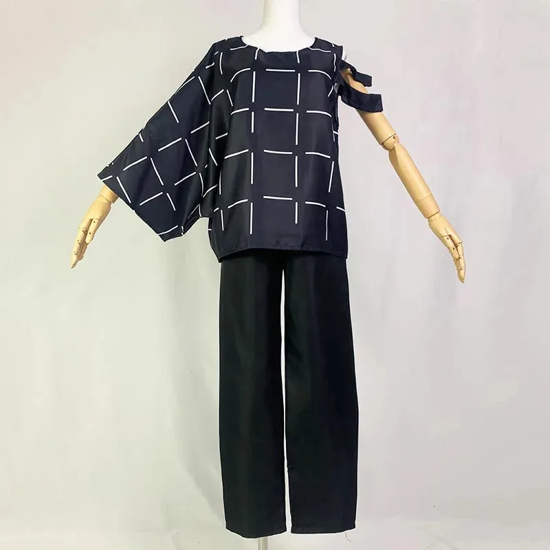 Mahito Cosplay Costumes Wig Top Pants Suit Halloween Costume For Men Carnival Party Mahito Set For Comic Con