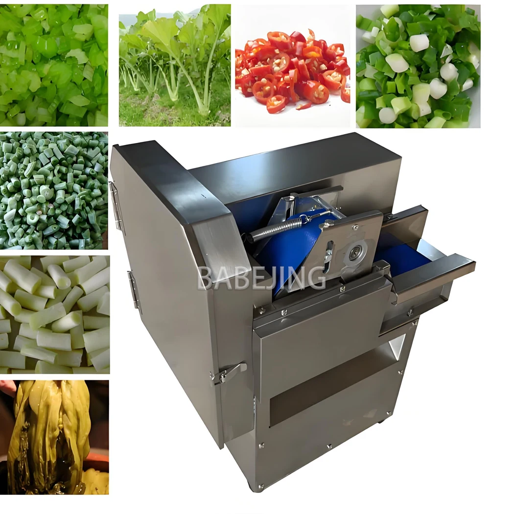 BABEJING Vegetable Cutting Machine, Commercial Veggie Slicer 220V Stainless Steel Catering Processing Equipment