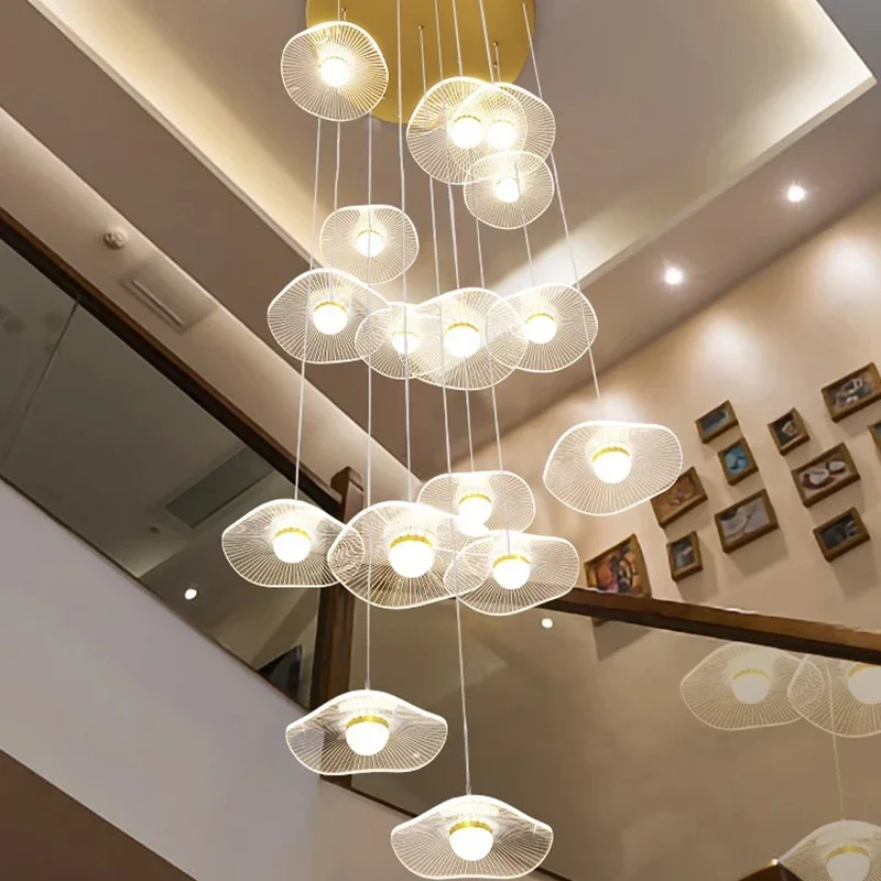 

Modern home decor led lights pendant light lamps forstaircase Chandeliers for living room hanging light indoor lighting