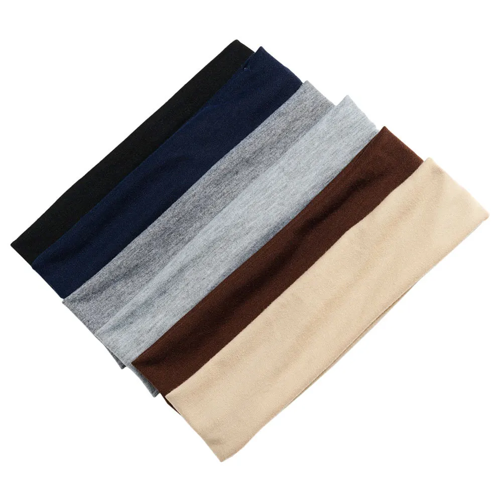 

6Pcs Women's Non Slip Headbands Elastic Cotton Soft Sweatbands Sports Workout Yoga Thin Hair Accessories Spa Headband