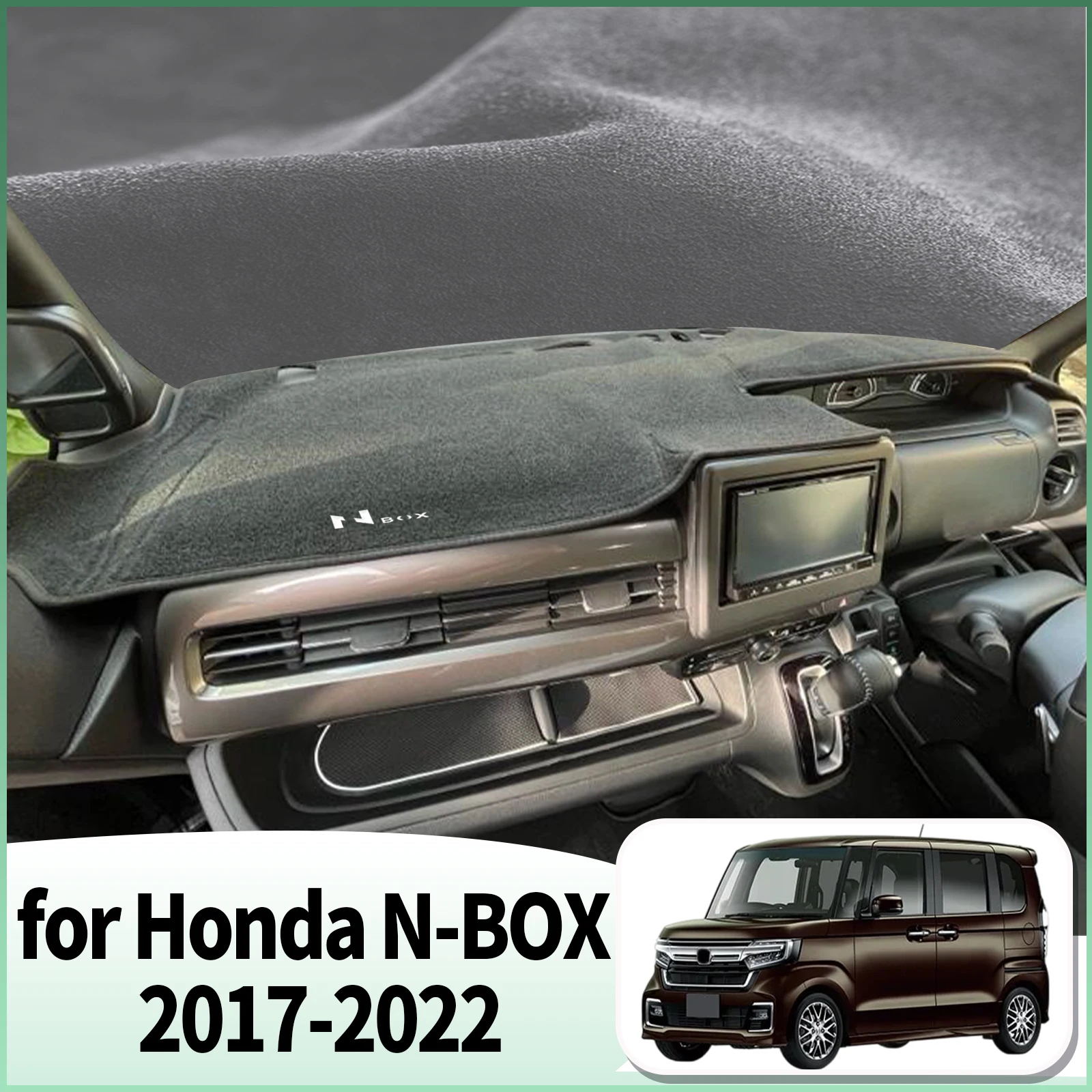 

fit for Honda N-BOX 2017-2022 NBOX N BOX JF3 JF4 RHD Dashmat Accessories Dashboard Cover Pad DashMat Sunshade Protective Carpet