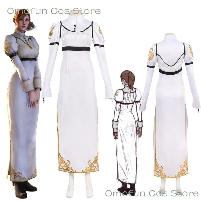 

Game DMC 4 Kyrie Devil Cosplay May Cry Costume Women Cosplay Costume Uniform White Dress Outfit Halloween Party Girls Clothes