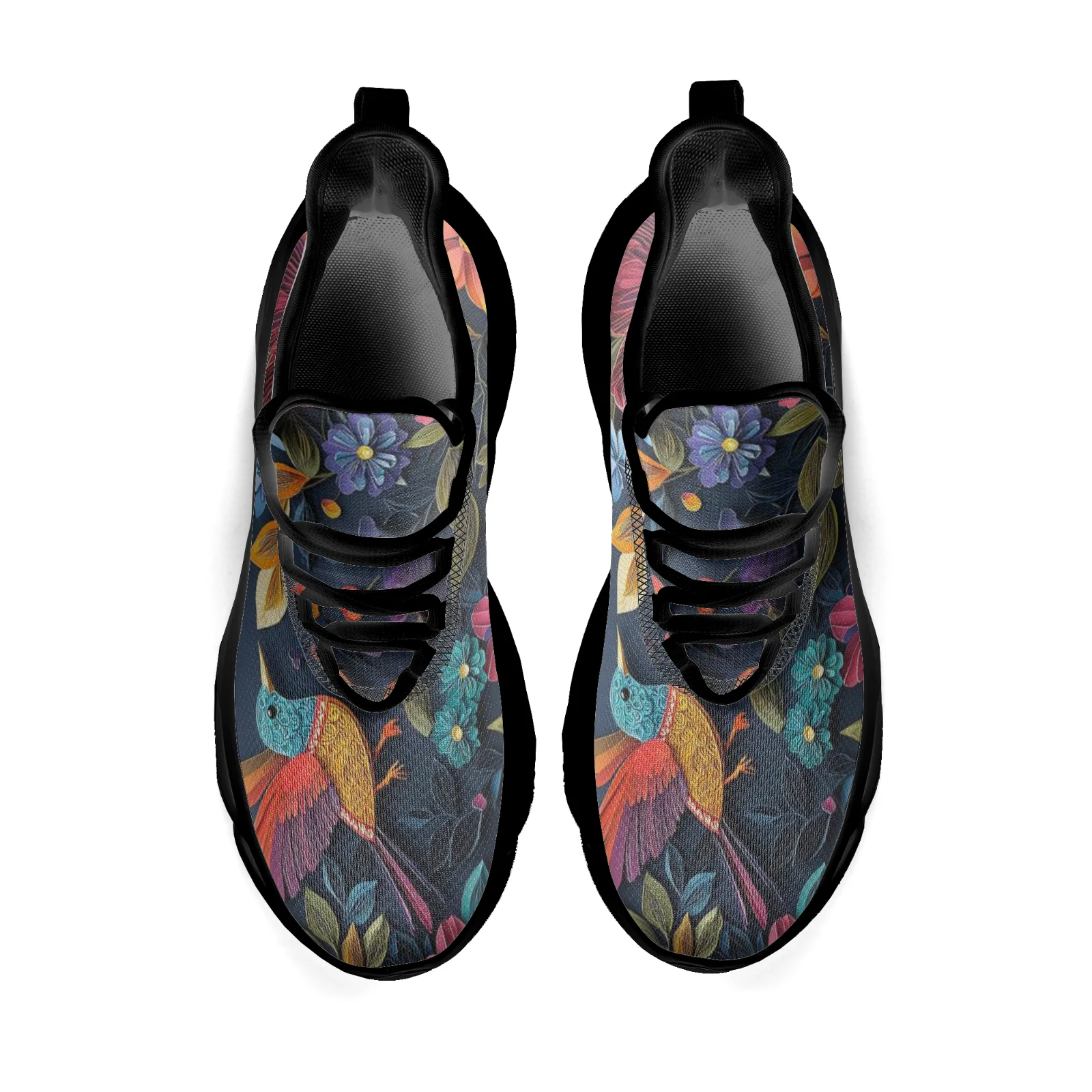 Zapatos Deportivos Casuales para Mujer con Estampado Floral y Pájaro para niños y niñas, Zapatos Ligeros para Caminar y Correr, Cordones de Malla